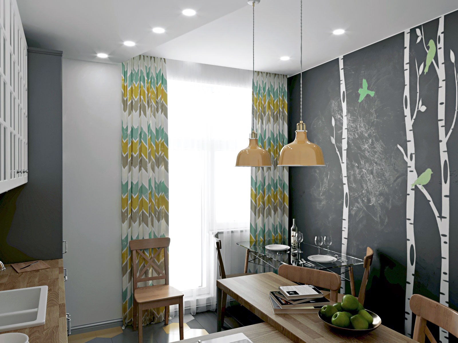 Escandinávia em 3d max corona render imagem