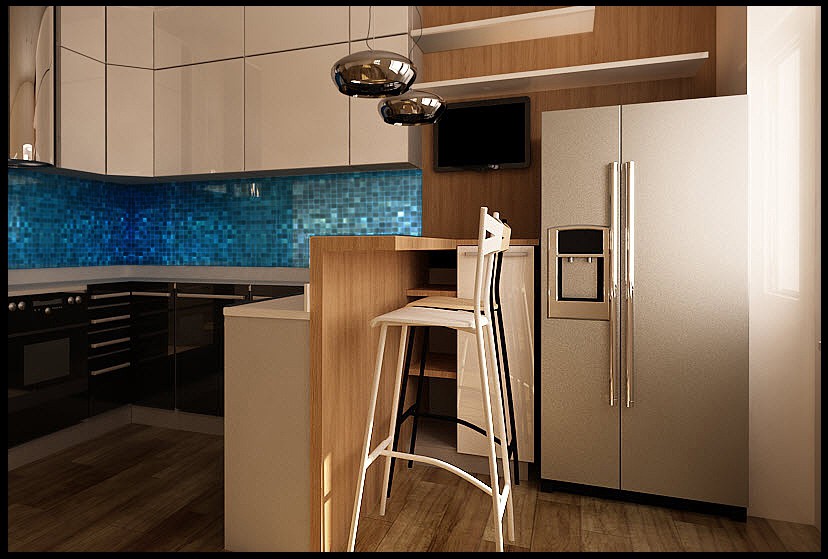 Kitchen in 3d max vray image