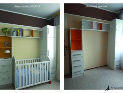 Furniture wall in the nursery