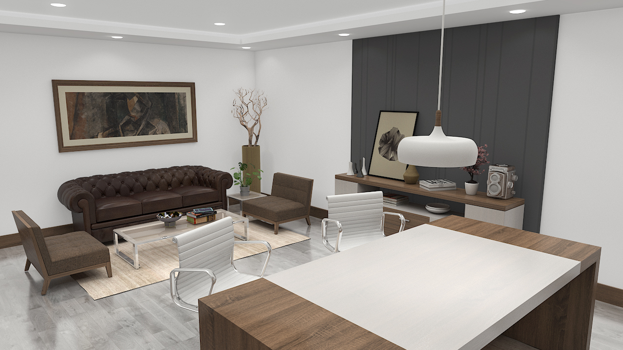 Executive Room в 3d max vray 3.0 изображение