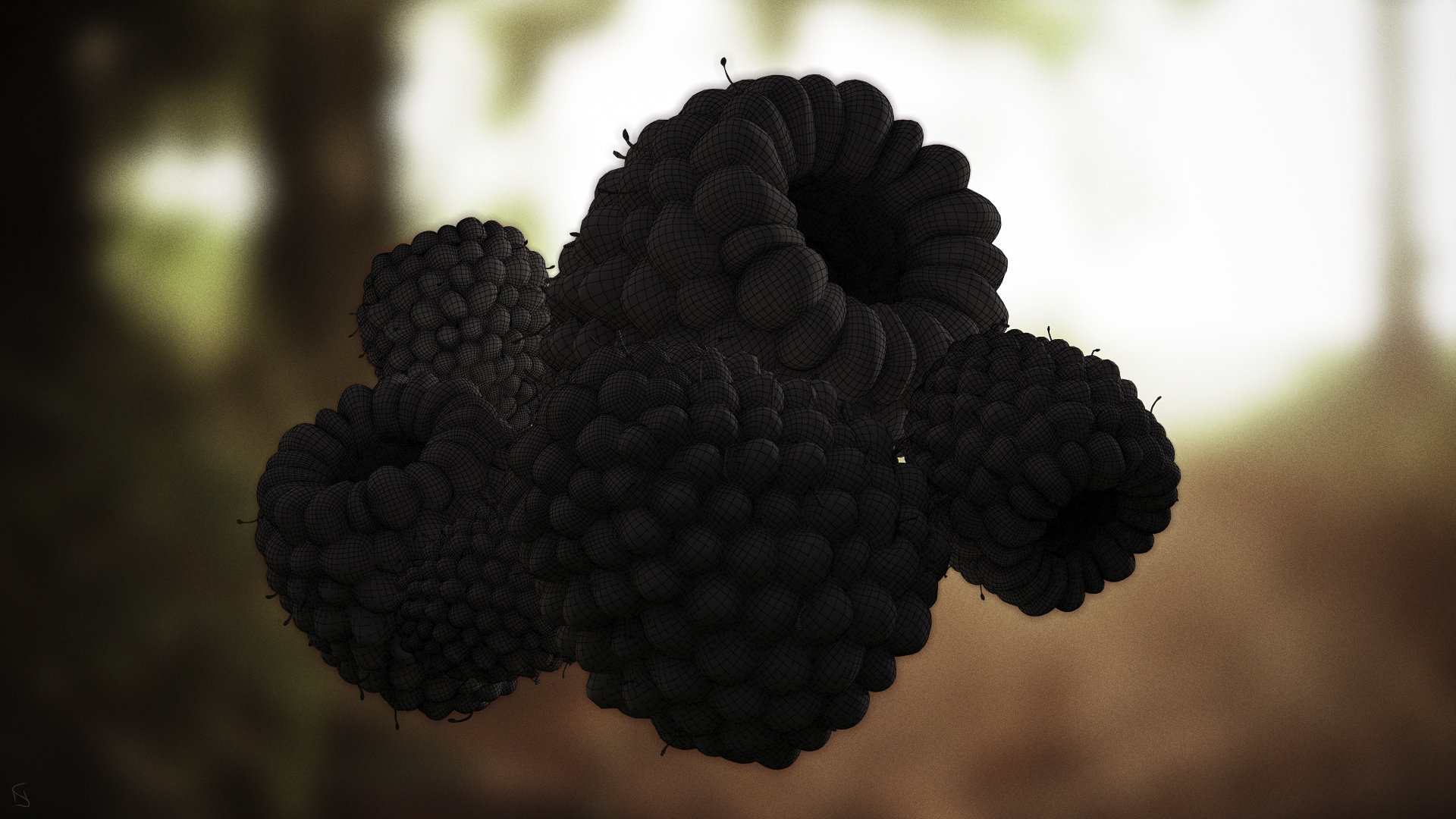 RASPBERRIES в 3d max vray 2.0 изображение