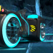 Tron moto dans 3d max corona render image