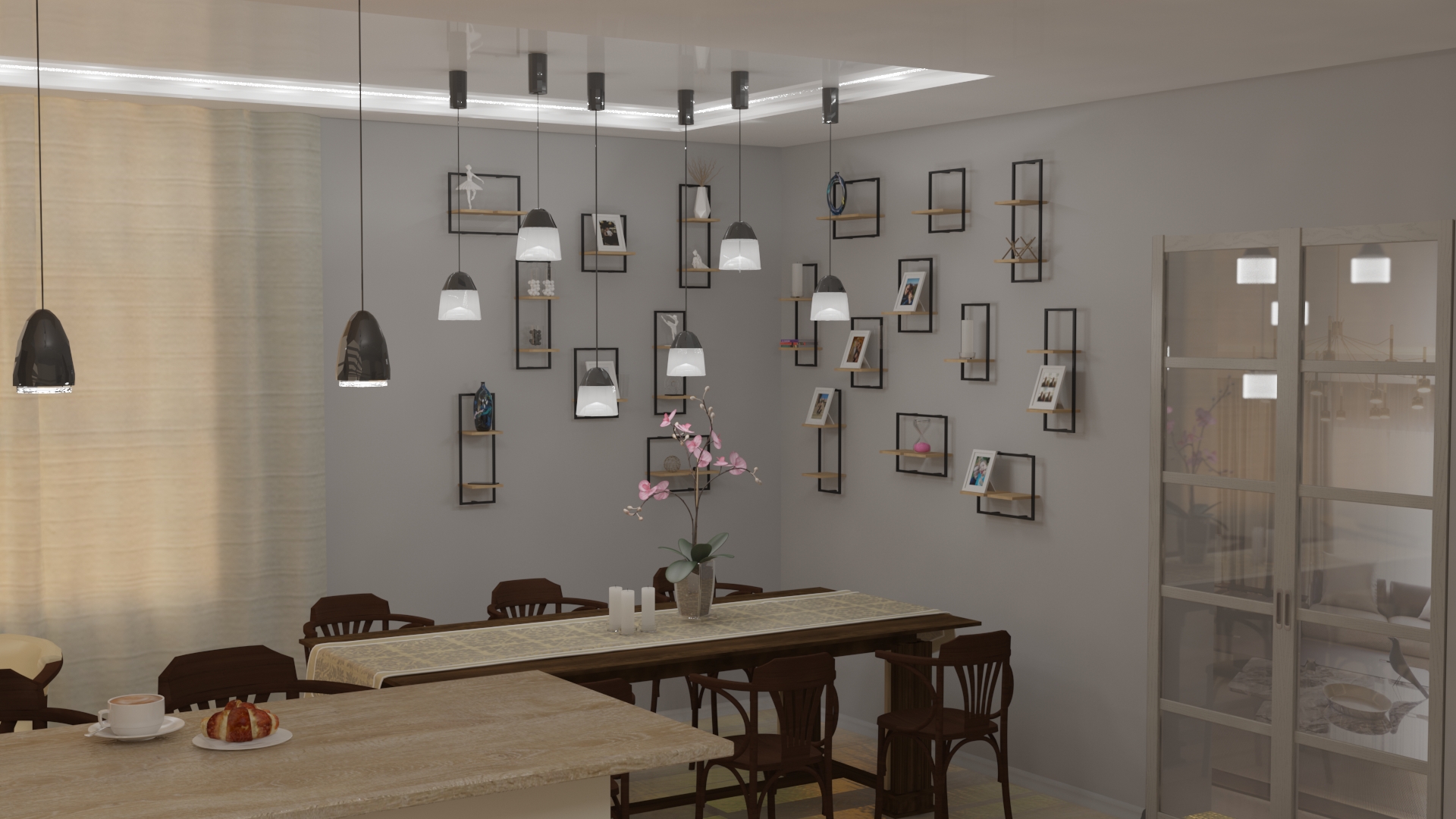 Cuisine-salle à manger dans 3d max vray 3.0 image