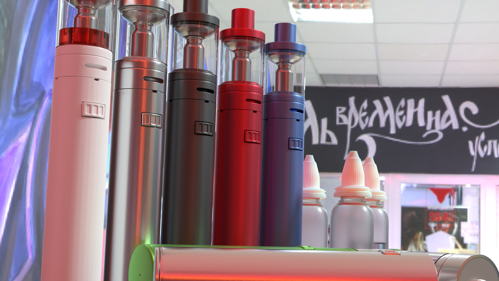 Générateur de vapeur électronique IJust dans Blender cycles render image