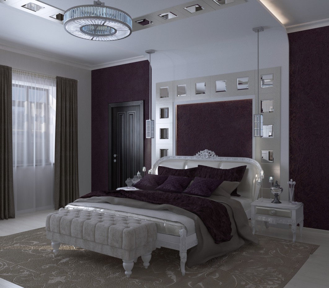 Quarto Interior no estilo do Neoclassicismo em 3d max vray 2.5 imagem