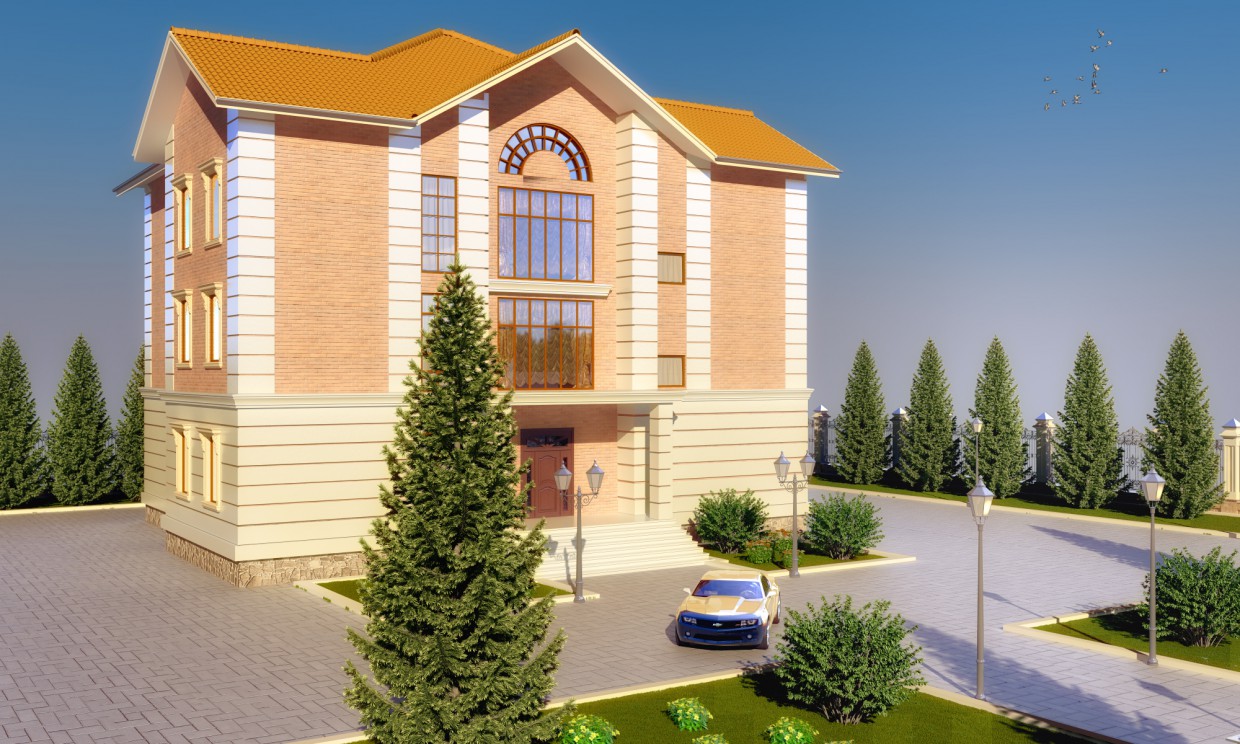 Ferienhaus in 3d max vray Bild