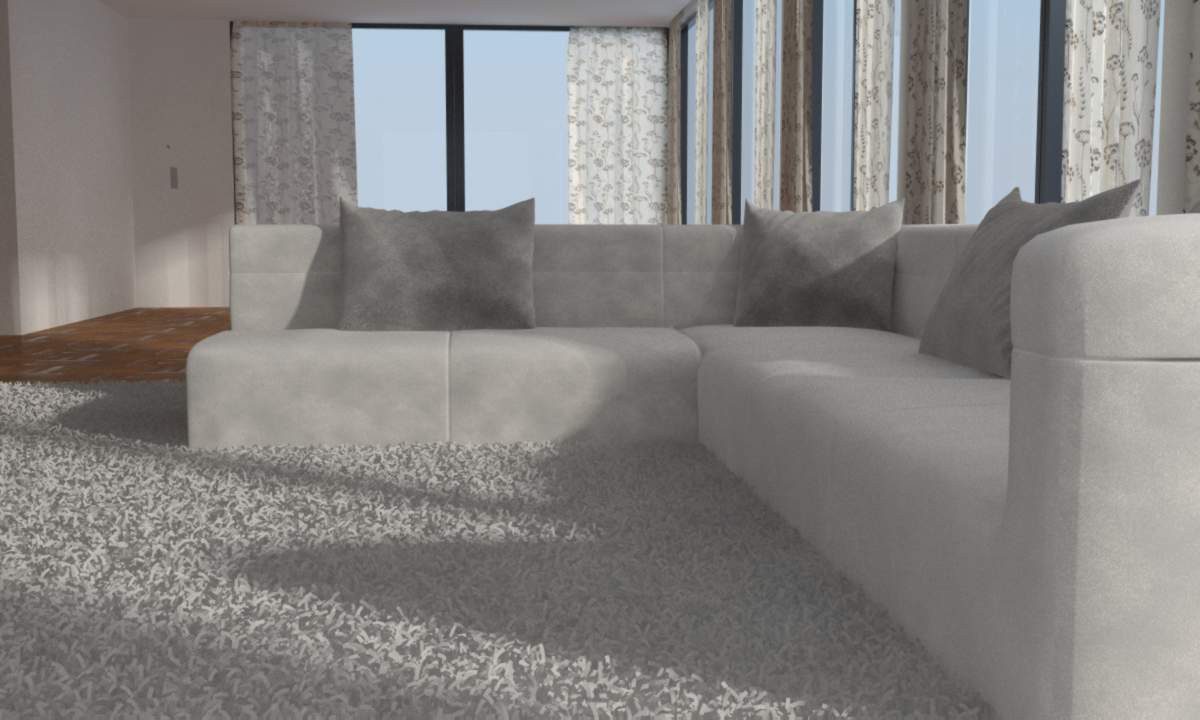 divano ad angolo in 3d max vray immagine