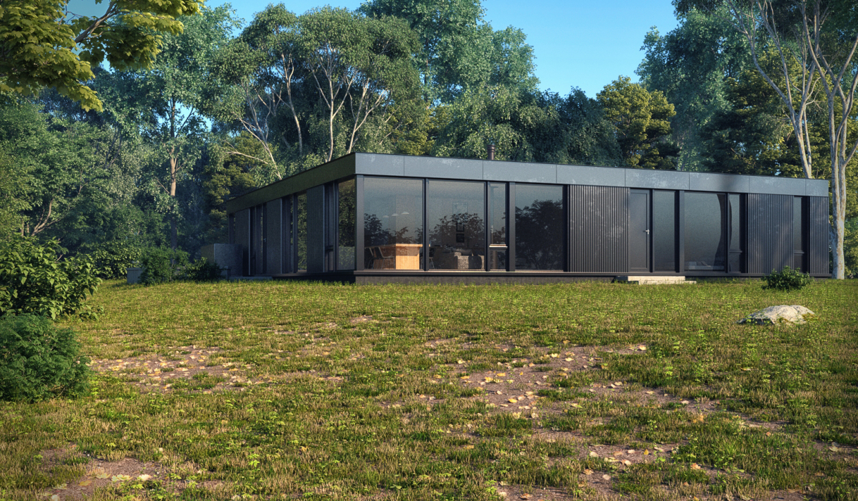 Ravine house в 3d max vray 3.0 изображение