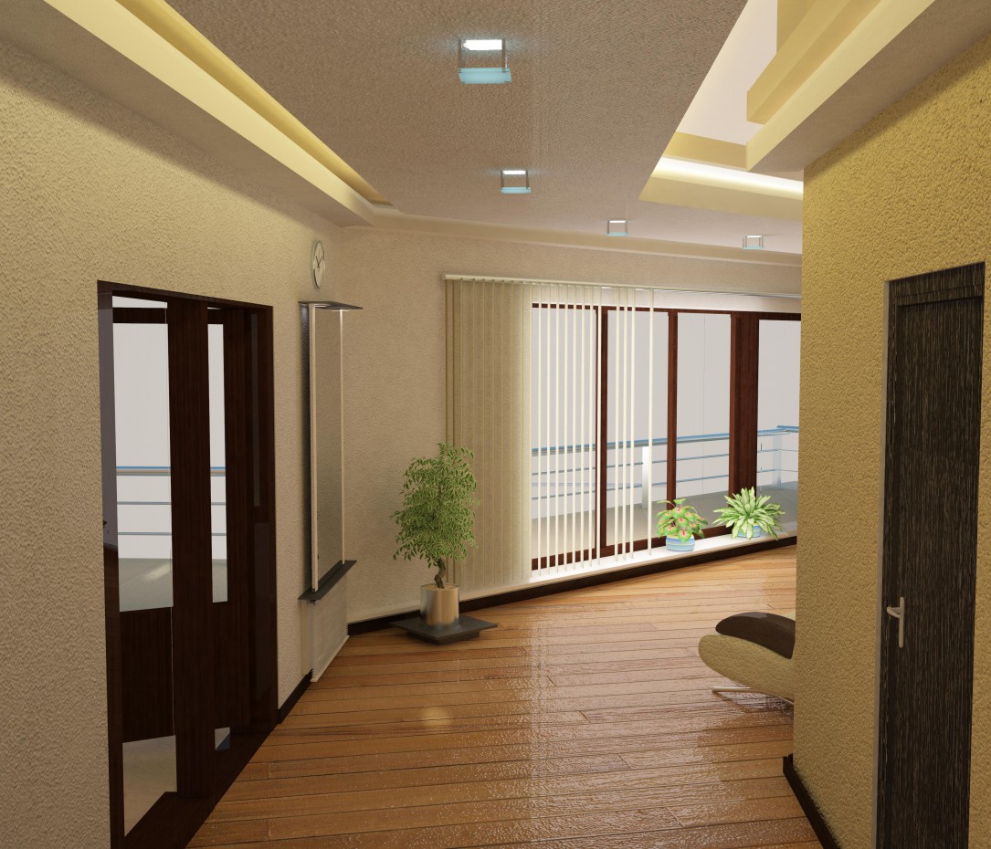 Corredor em 3d max vray imagem