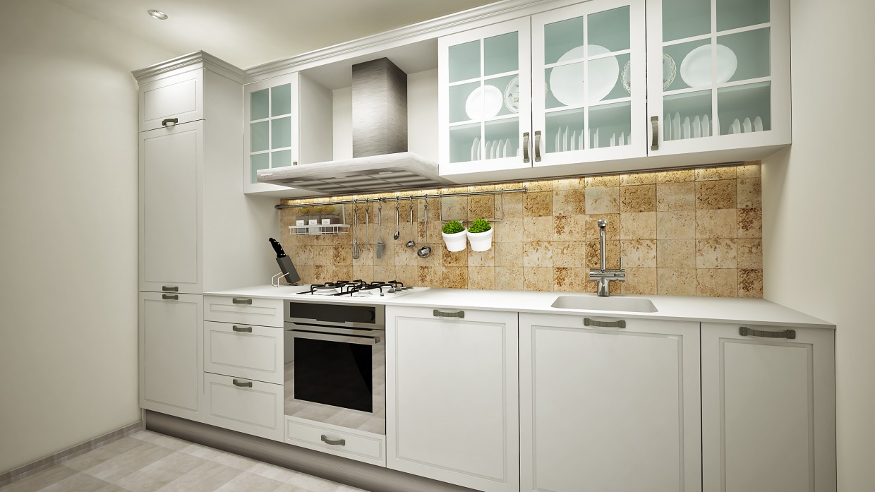 Kitchen in 3d max vray image