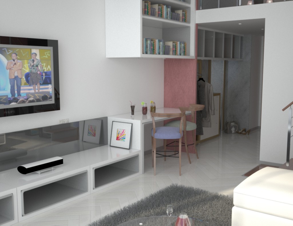 Küçük daire) in 3d max vray resim