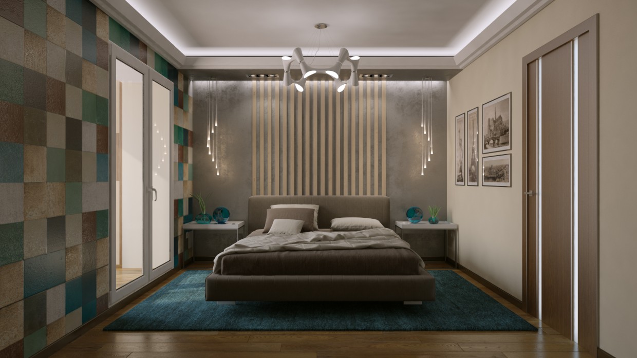 Chambre à coucher dans 3d max vray image