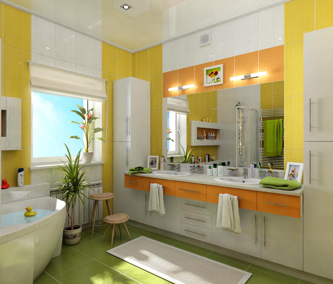 Salle de bain «Daisy» dans 3d max vray image