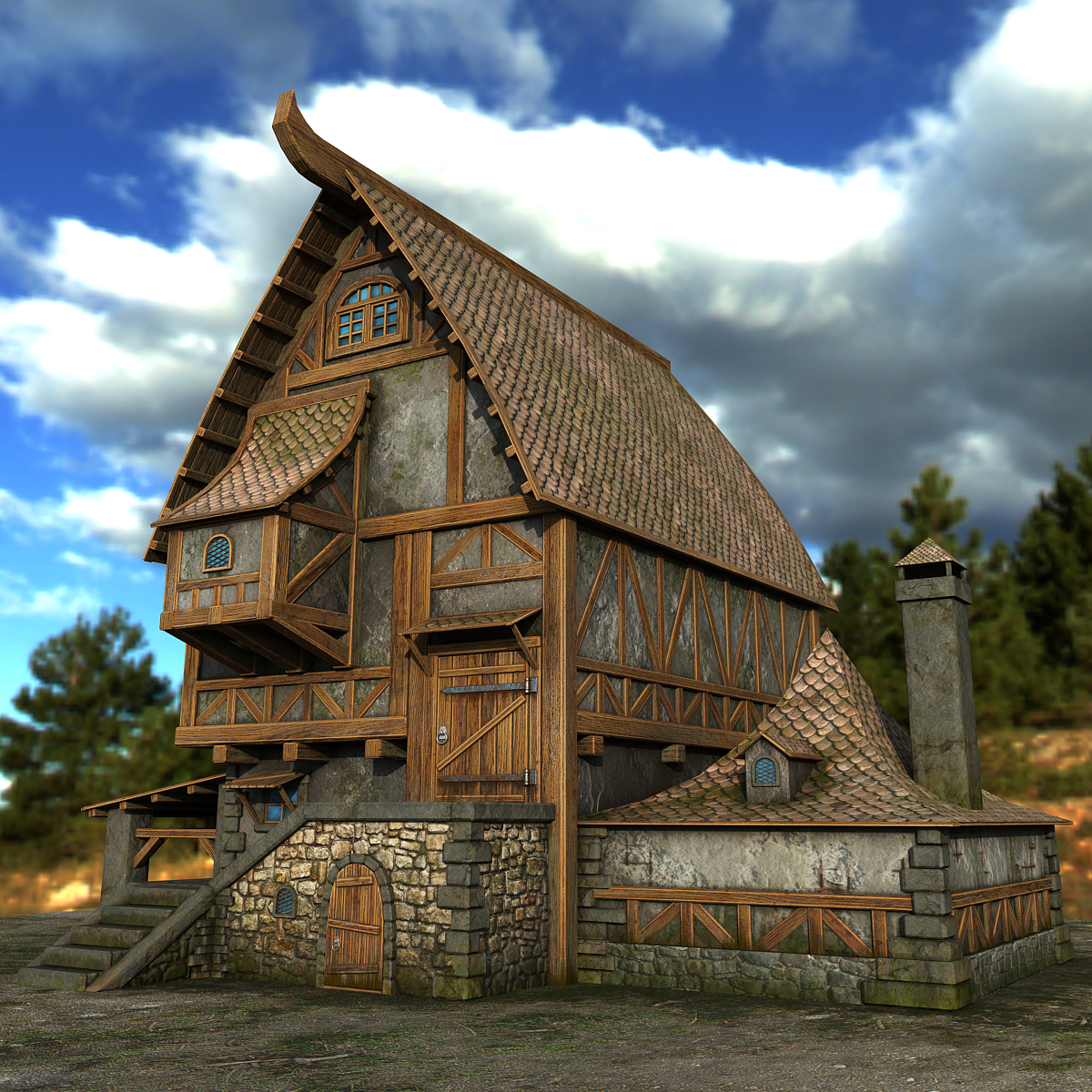 Landhaus in 3d max vray 3.0 Bild