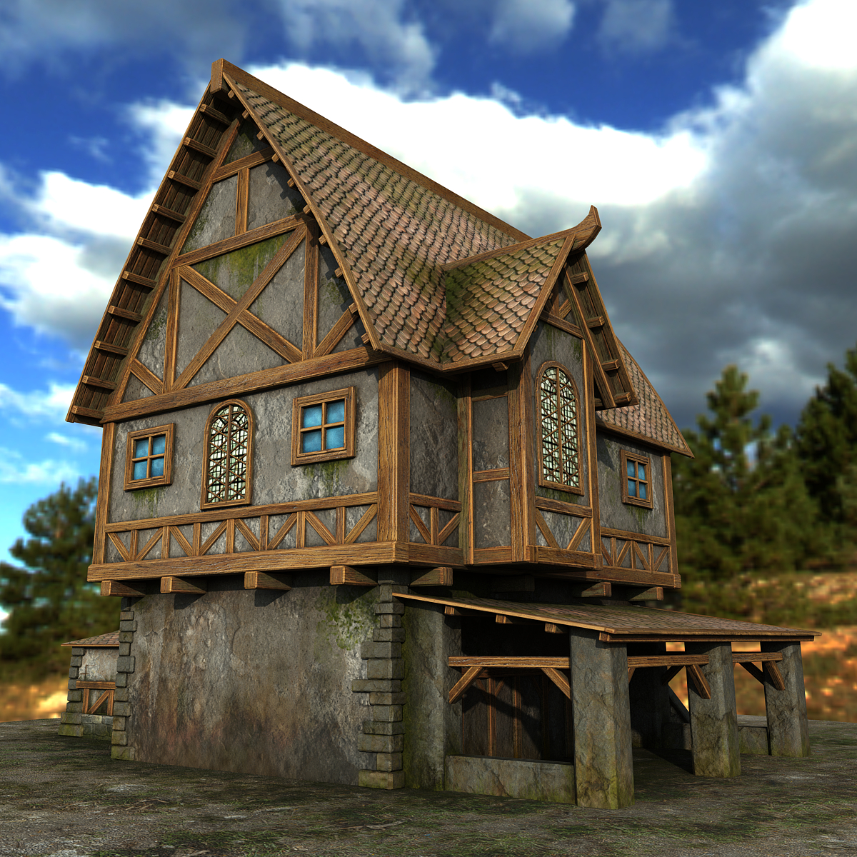 Landhaus in 3d max vray 3.0 Bild