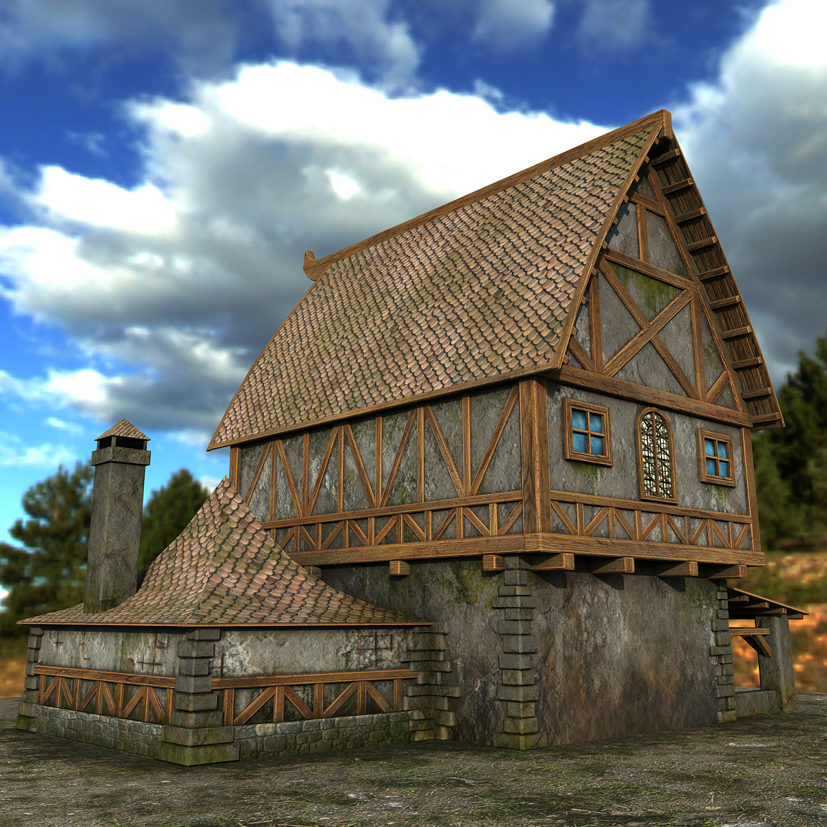 Landhaus in 3d max vray 3.0 Bild