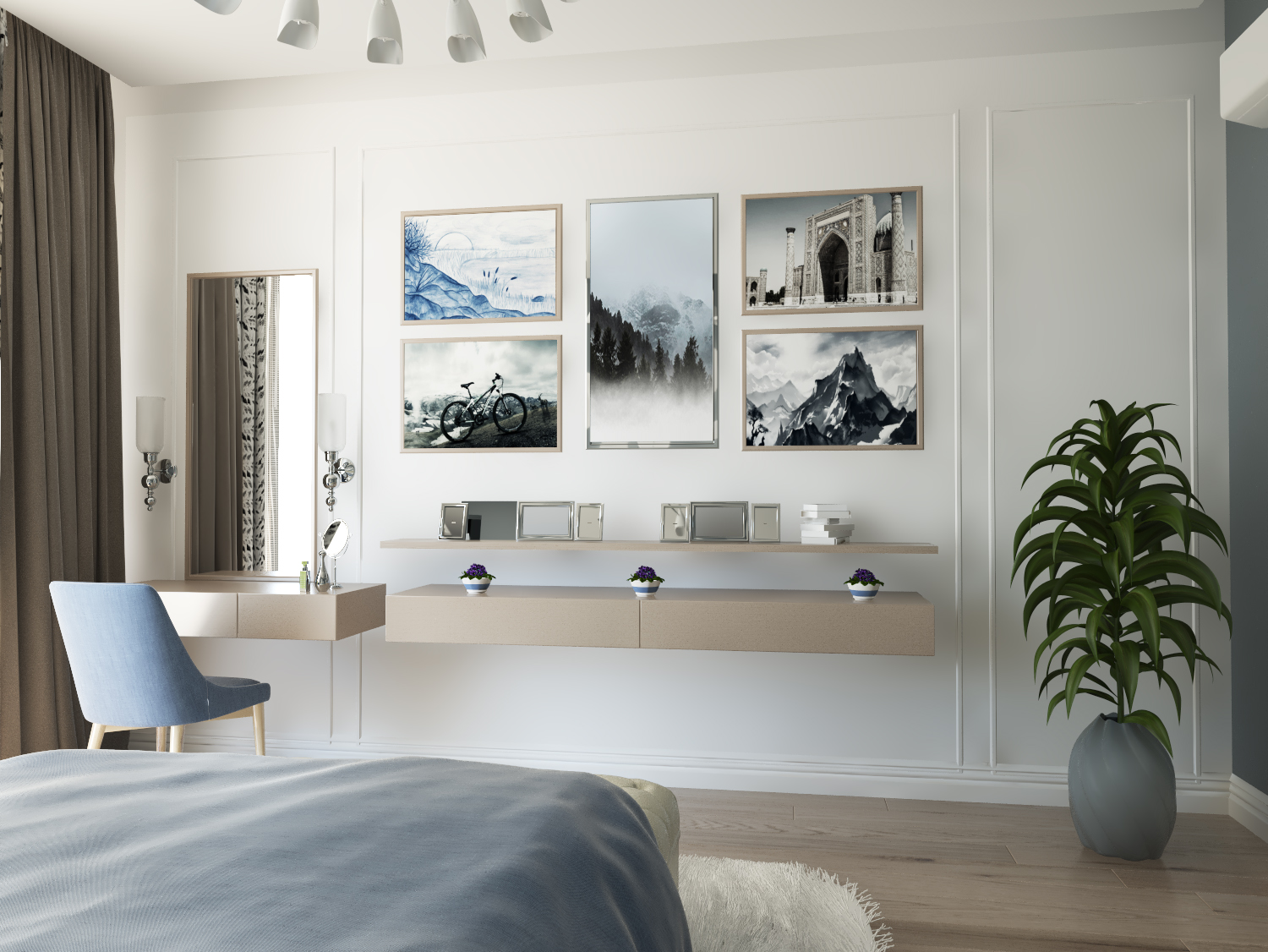 Sleeping "Scandinavian rest" in 3d max vray 3.0 image