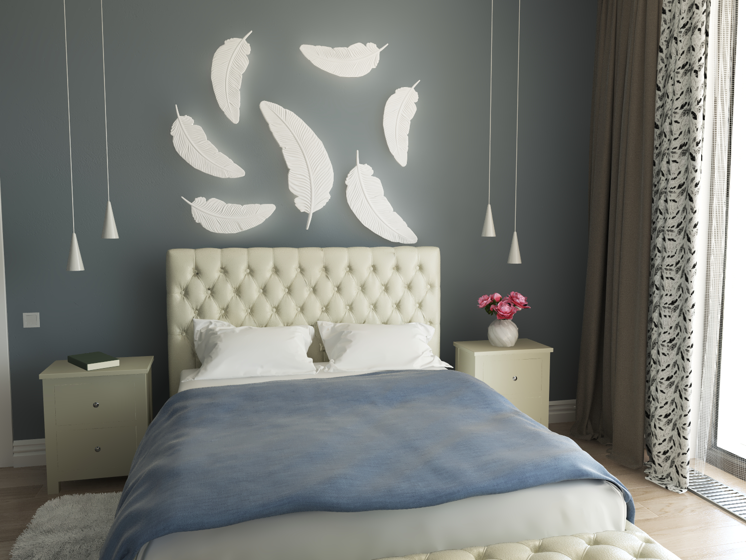 Sleeping "Scandinavian rest" in 3d max vray 3.0 image