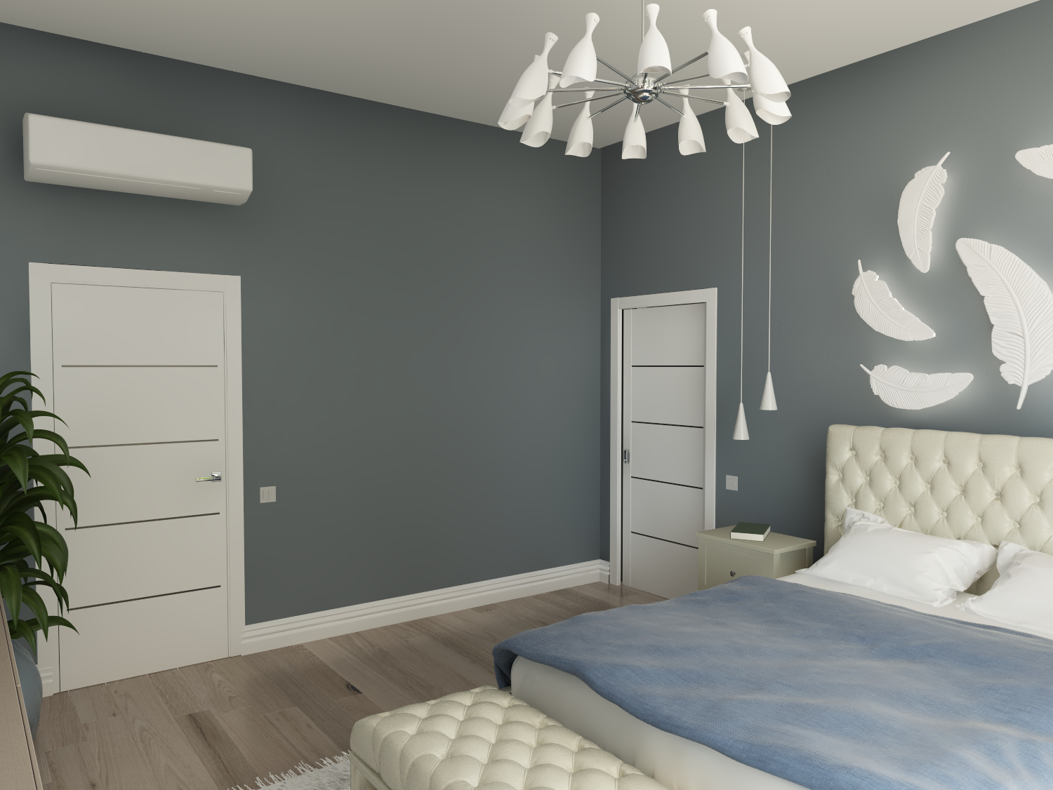 Sleeping "Scandinavian rest" in 3d max vray 3.0 image