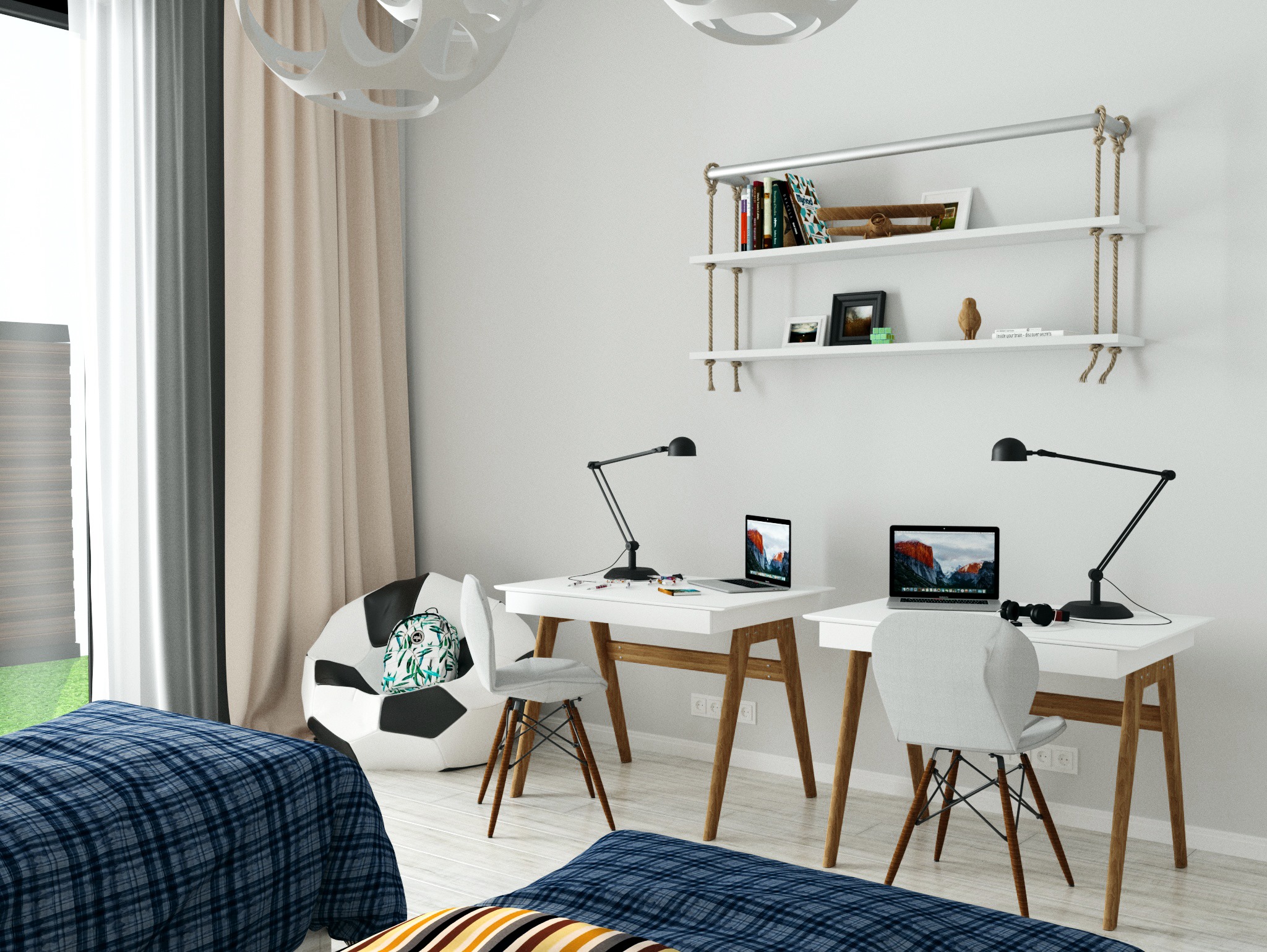 Chambre pour les garçons dans 3d max vray 3.0 image