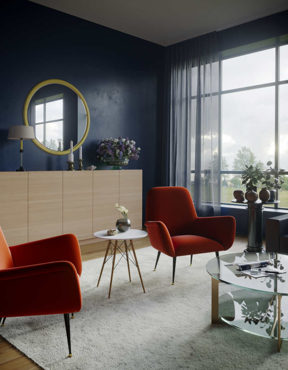 blue Room in 3d max corona render immagine