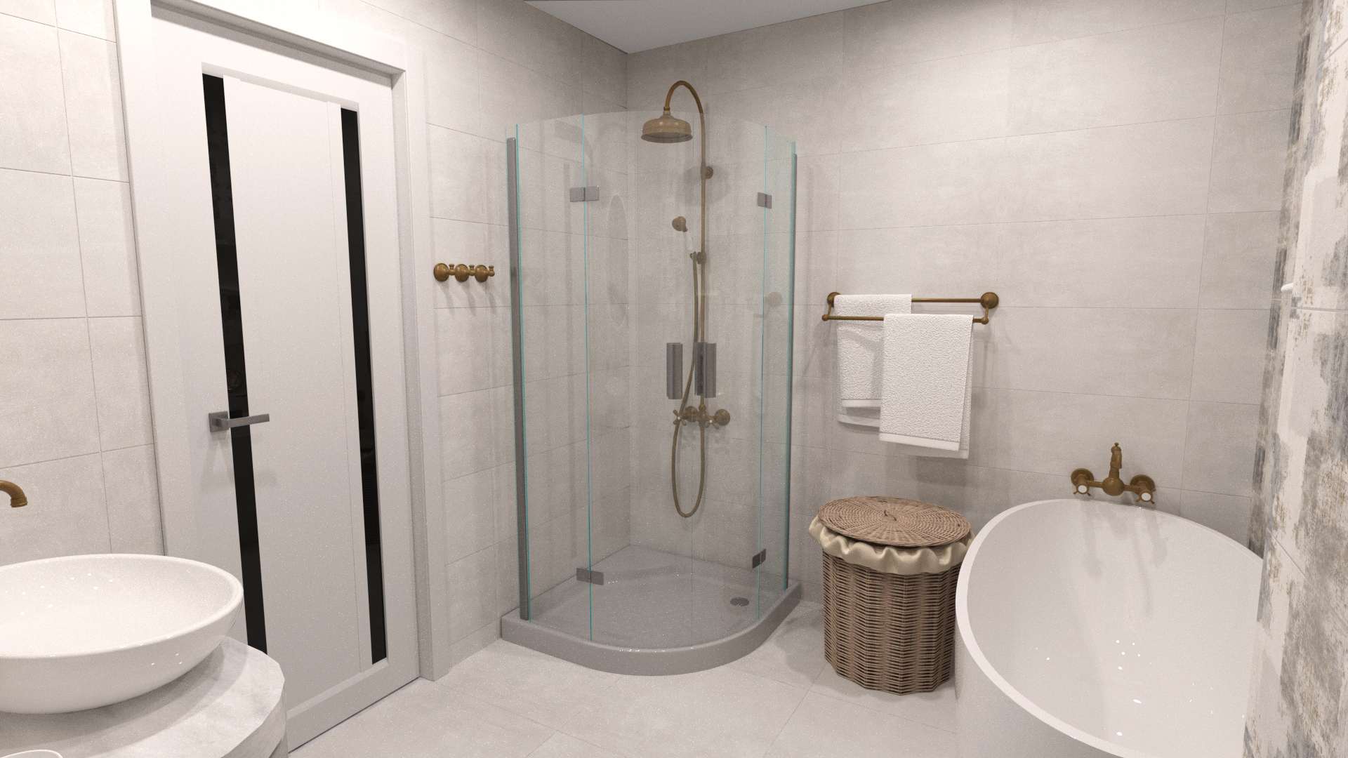 Bathroom "Blue Rime" in 3d max vray 3.0 image