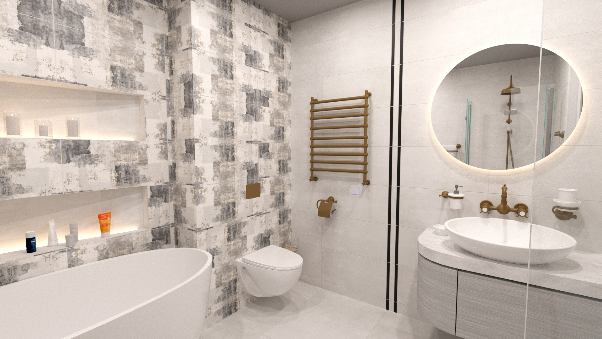 Bathroom "Blue Rime" in 3d max vray 3.0 image