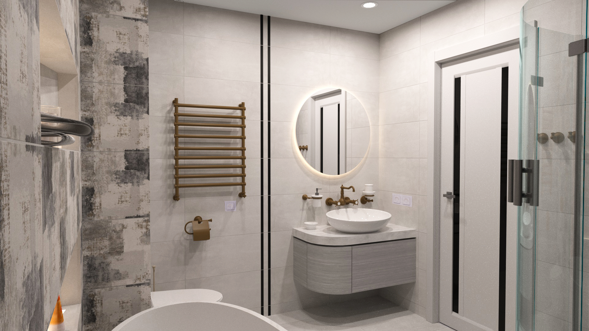 Banyo "Mavi Rime" in 3d max vray 3.0 resim