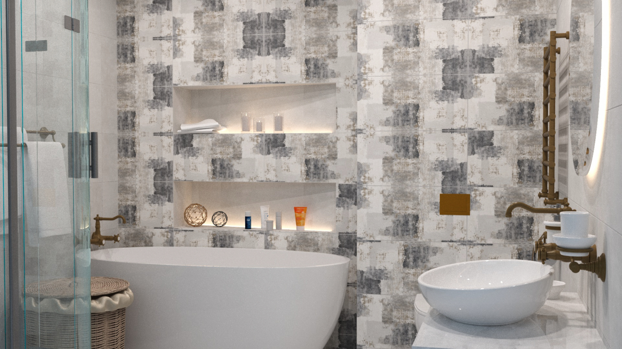 Banyo "Mavi Rime" in 3d max vray 3.0 resim