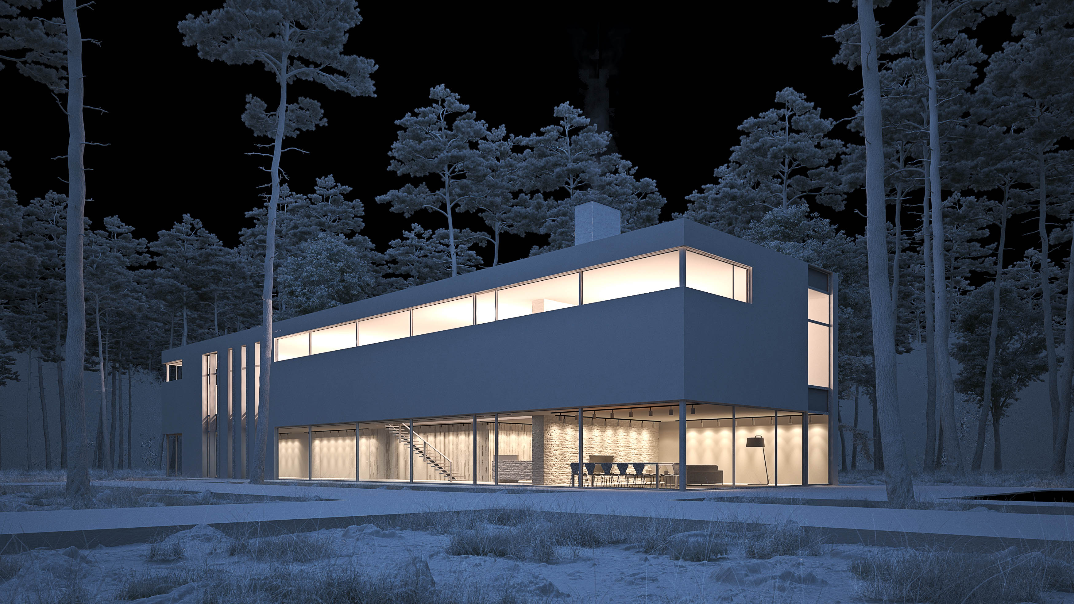 Villa white. в 3d max vray 3.0 изображение