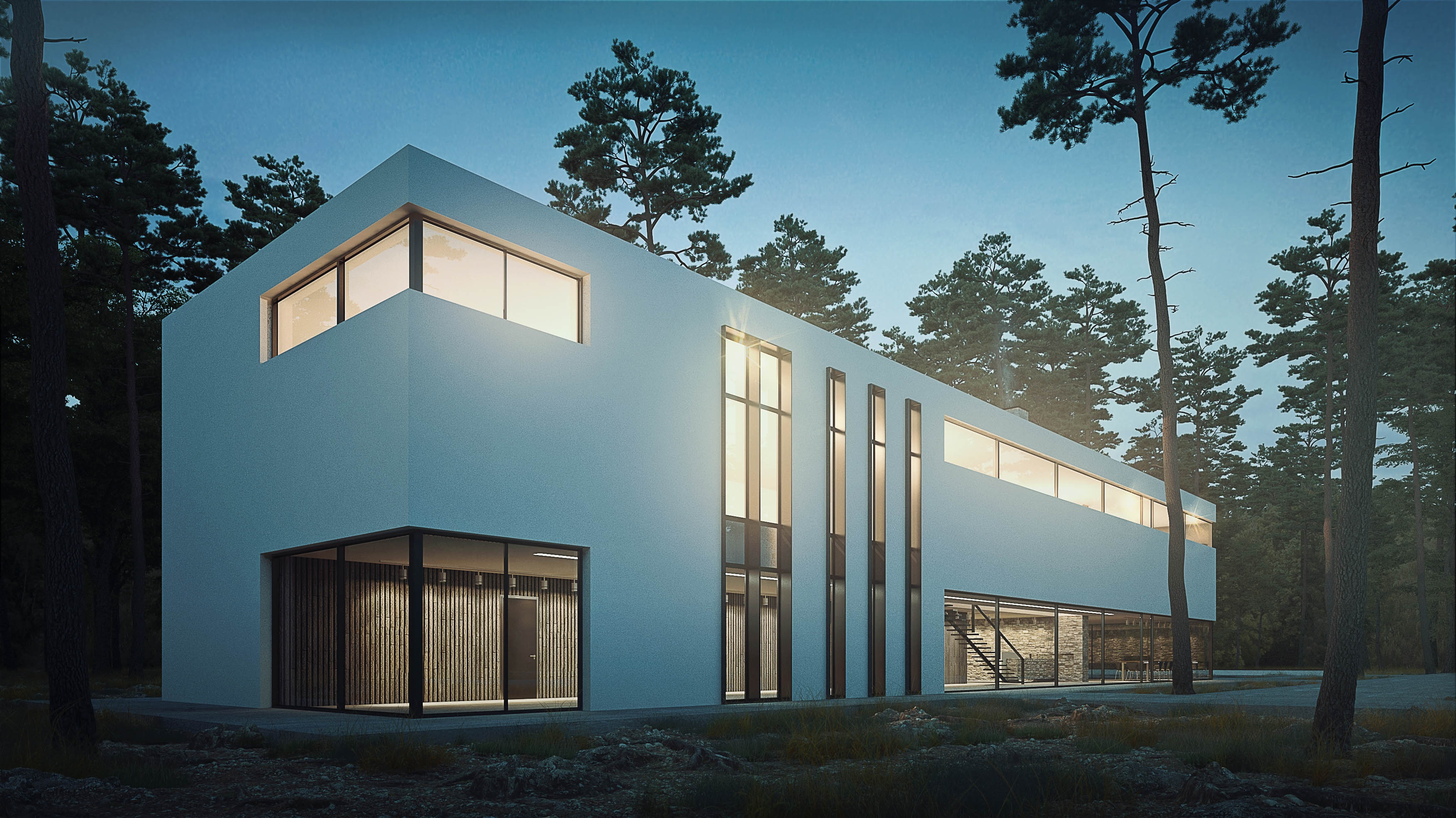 Villa white. в 3d max vray 3.0 изображение