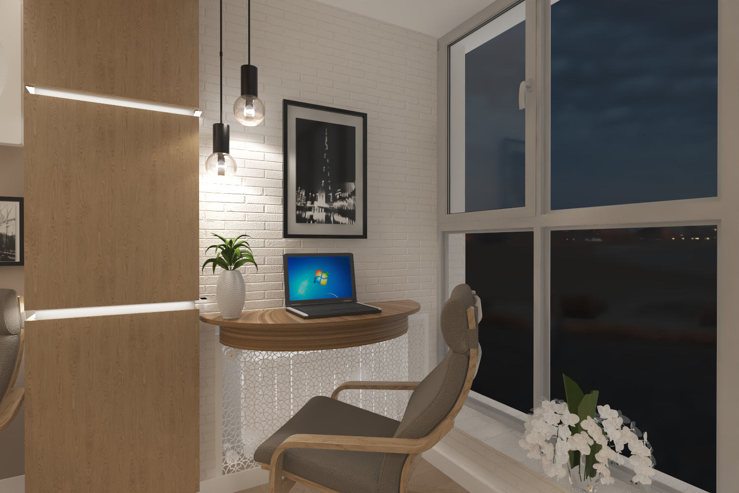 Loft Salonu in 3d max vray 3.0 resim