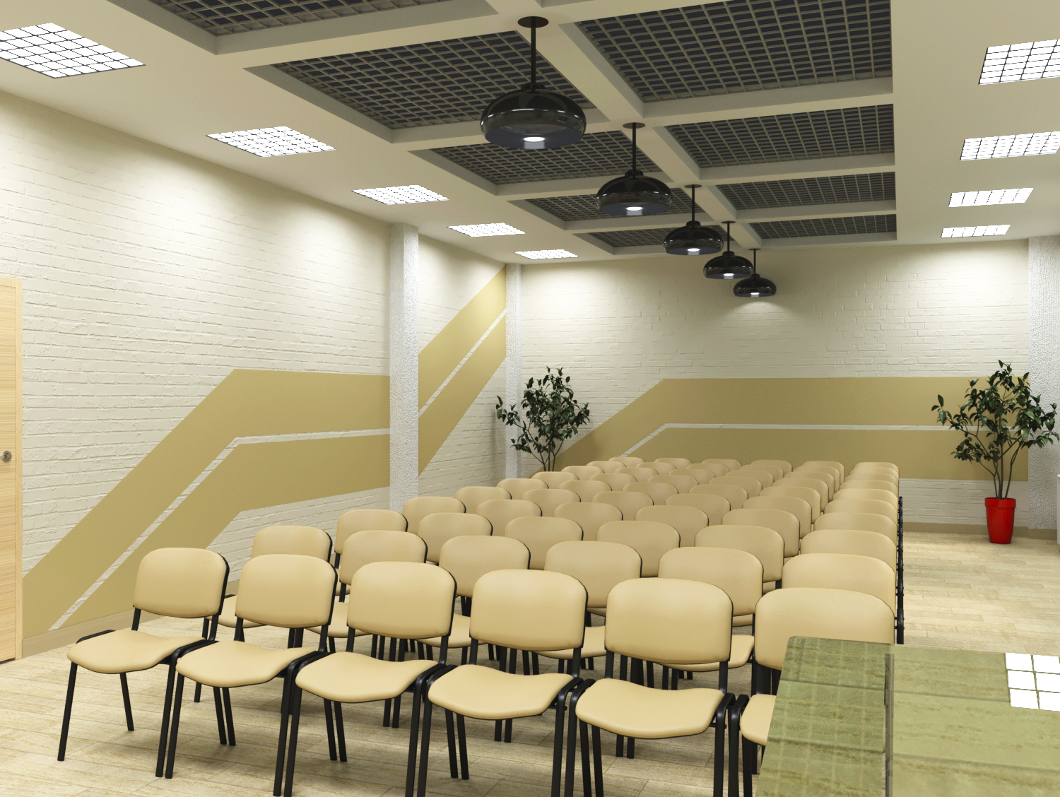 Reconstruction of the workshop for office premises. in 3d max corona render image