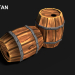 imagen de 3D Barrel Model with texture en Blender cycles render