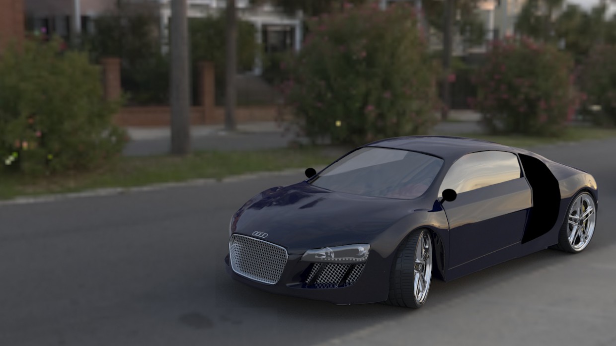 Audi R8 dans 3d max vray image