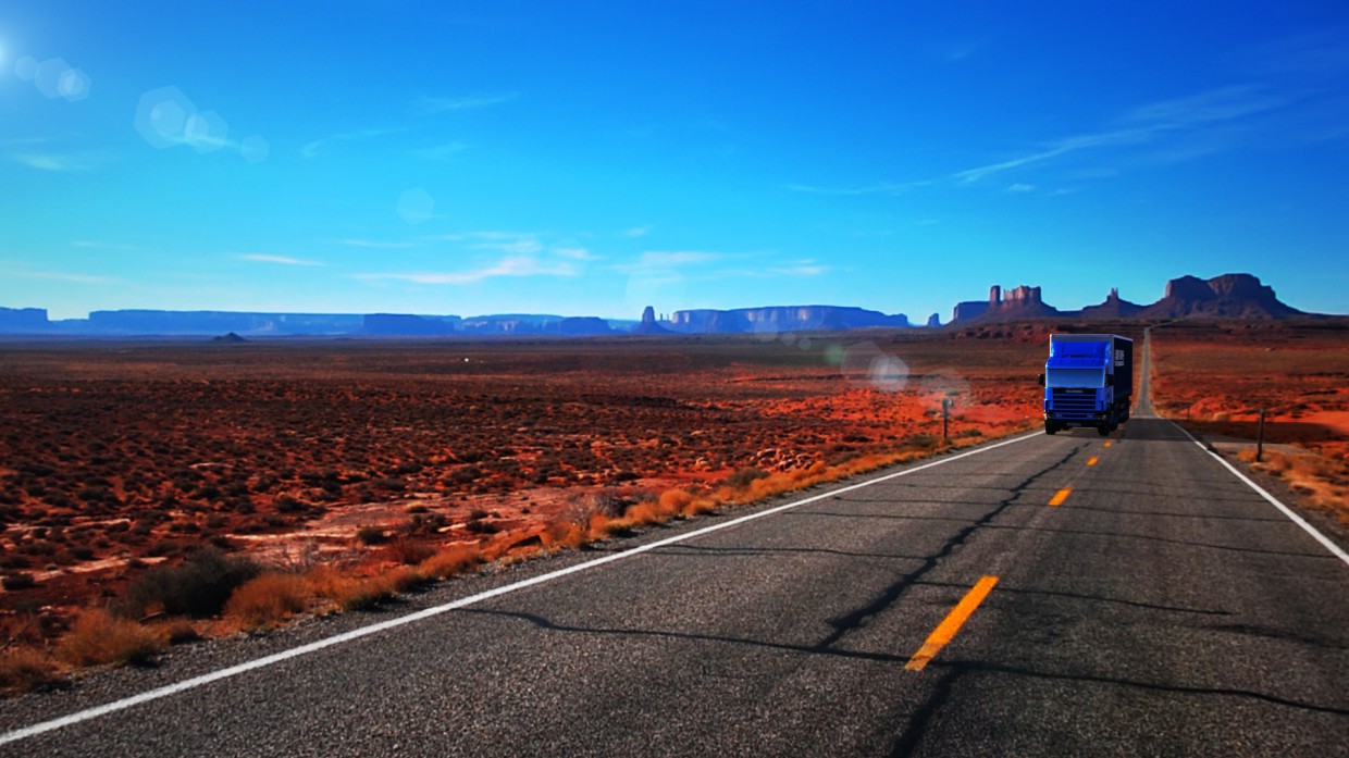 Desert road в Maya vray 3.0 изображение