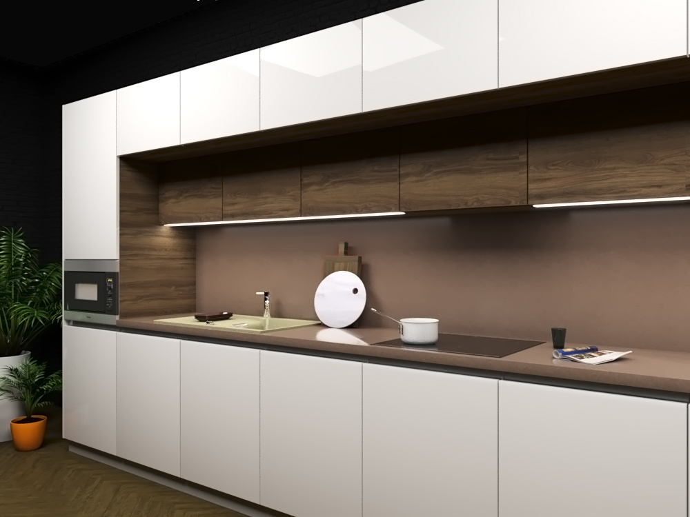 cozinha direta em 3d max corona render imagem