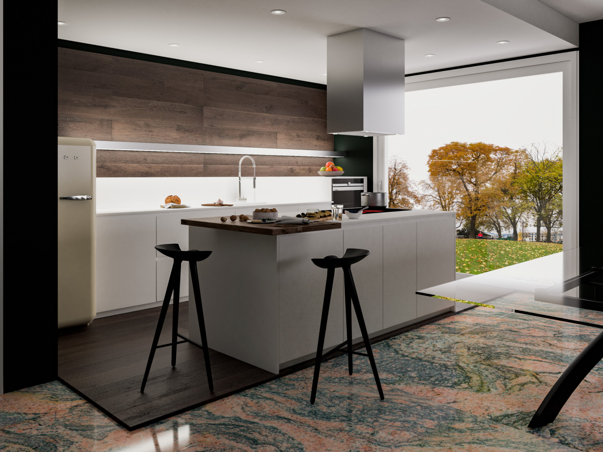 Ricky kitchen in 3d max vray 3.0 image