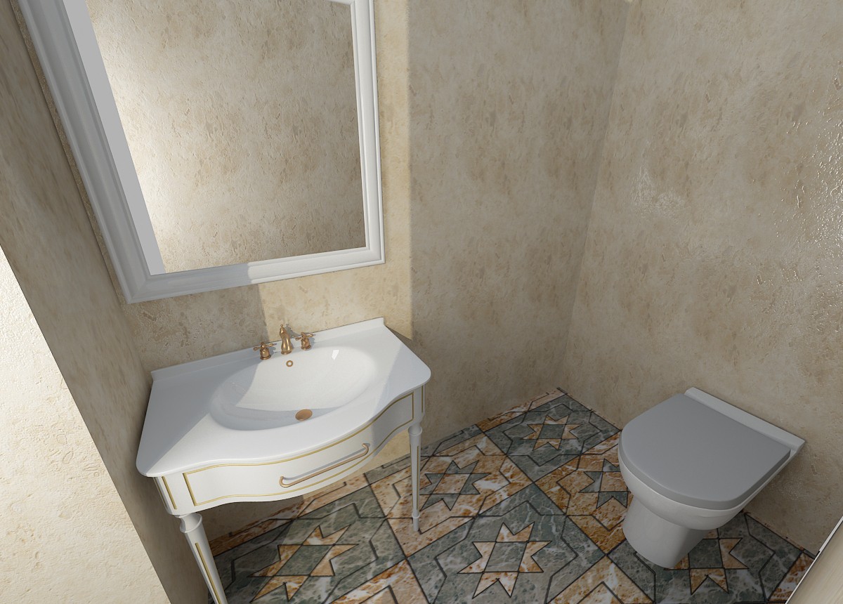 bathroom in 3d max vray image