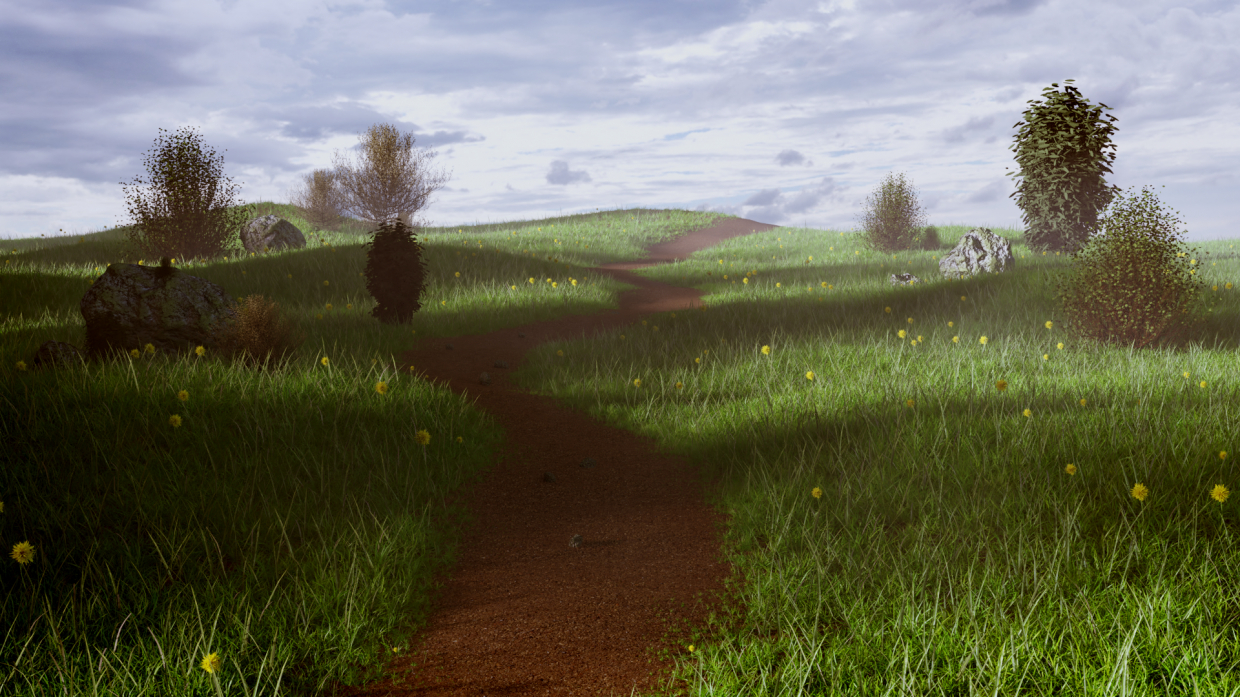 Prairie dans Blender cycles render image