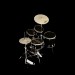 drum set in 3d max mental ray image