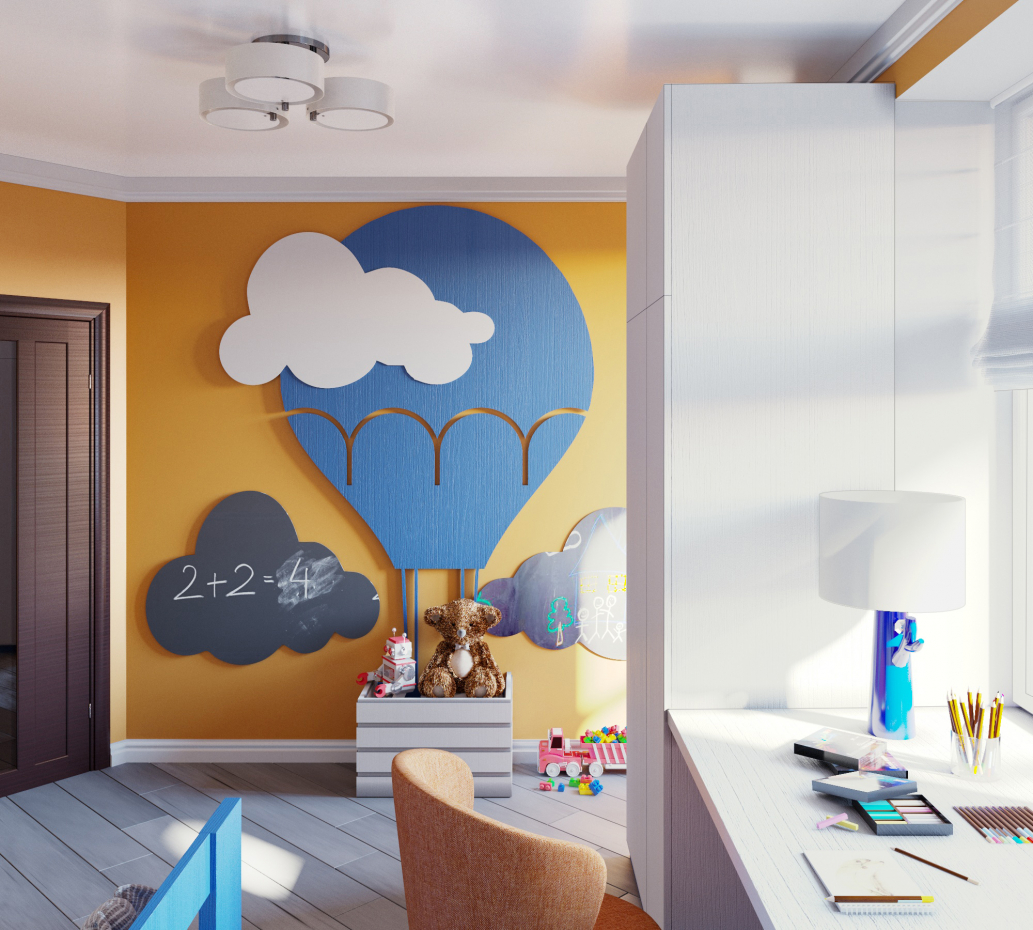 Quarto de criança para um menino em 3d max corona render imagem