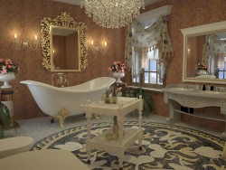 Badezimmer im Empire-Stil. 3ds Max / Vray