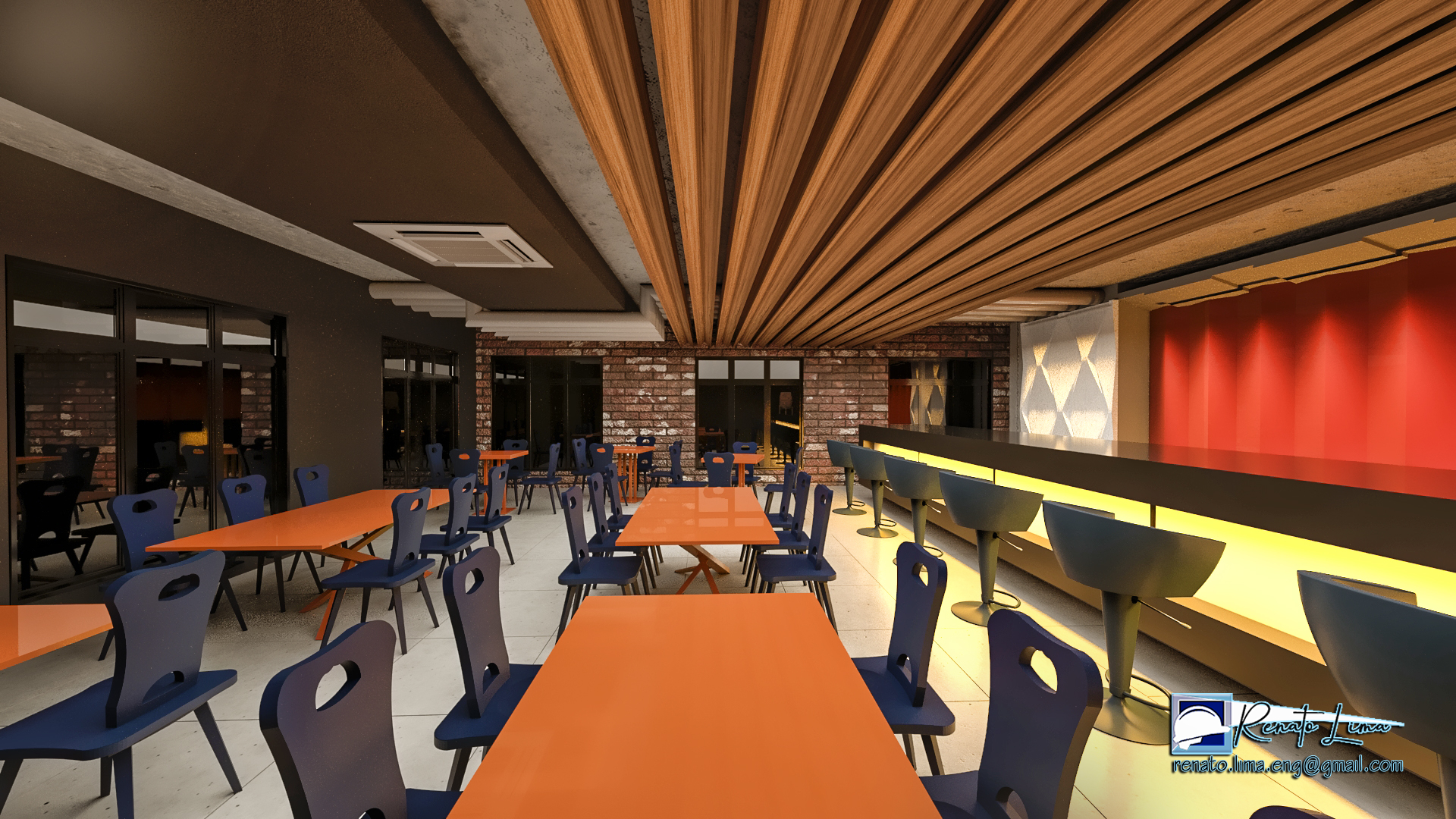 Bar in 3d max corona render Bild