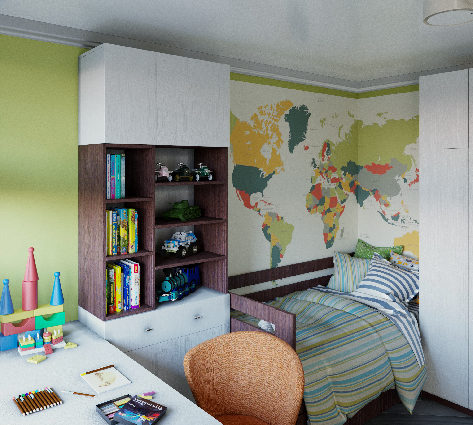 nursery in 3d max corona render image