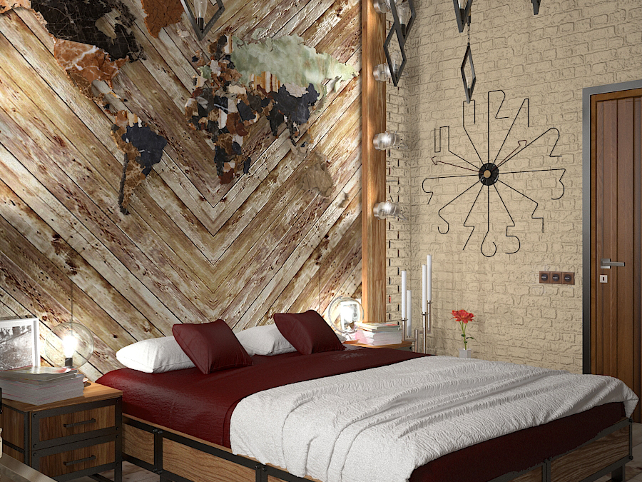 Chambre à coucher dans 3d max vray 3.0 image