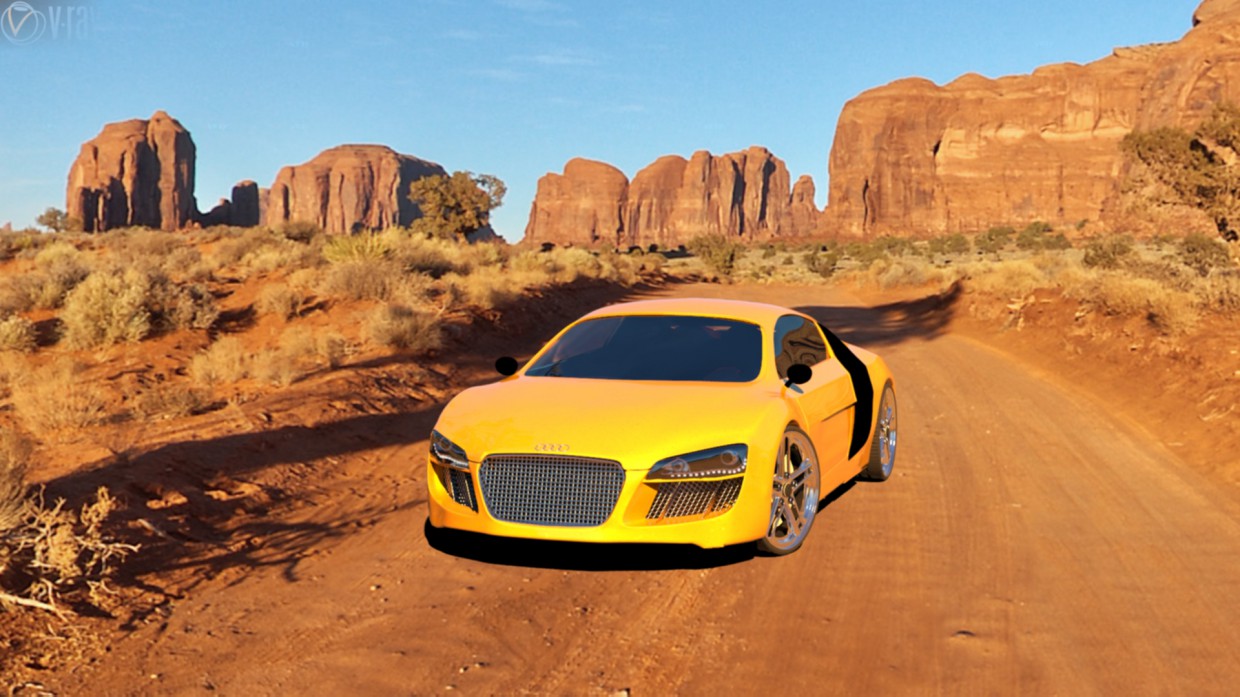 Audi em 3d max vray imagem