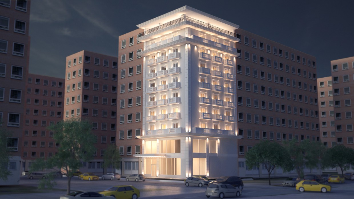 Hotel in 3d max vray Bild