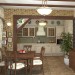 salón-cocina en una casa de campo