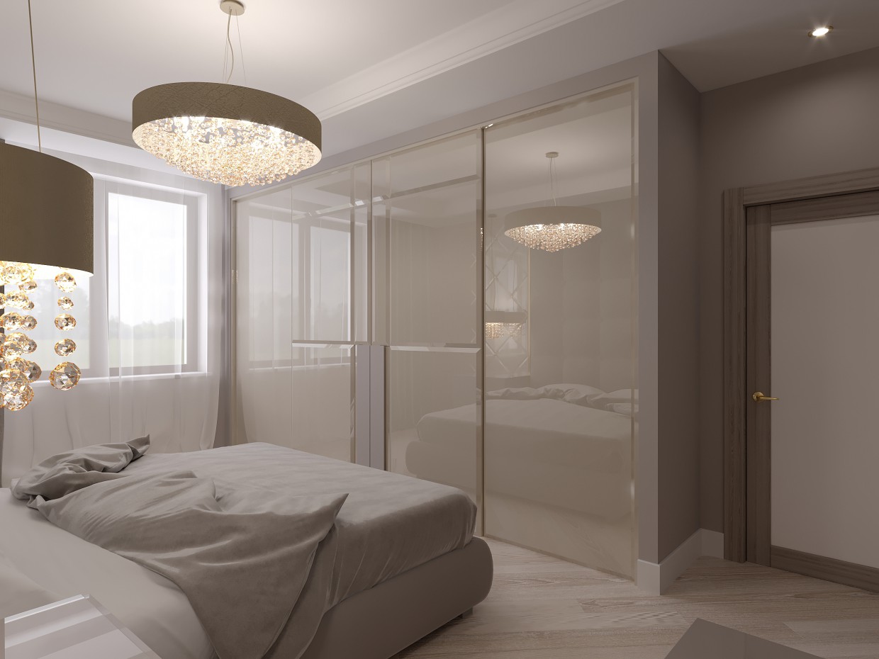 Camera da letto in 3d max corona render immagine